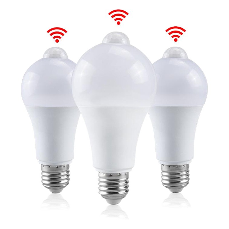 Bombilla de inducción del cuerpo humano bombilla de inducción LED E27 infrarrojo PIR bombilla LED 12W15W18W20W bombilla de la lámpara