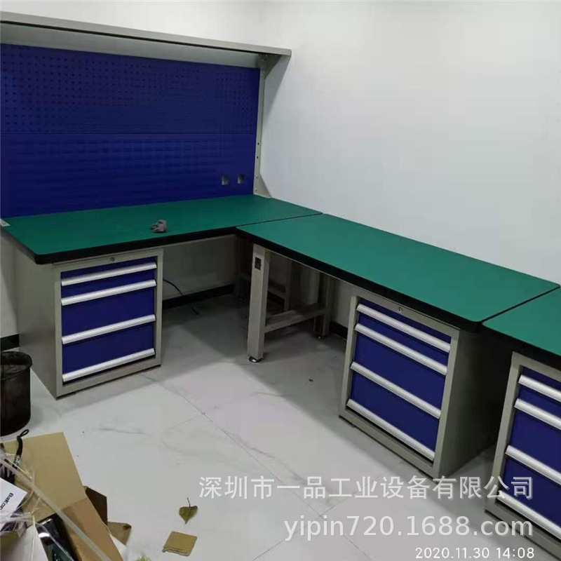深圳一品重型虎钳钳工车间操作工作台虎钳维修实验工作台四抽包装