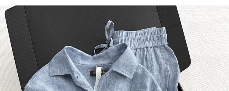 Completo donna con pantaloni a gamba larga e camicia grigio_voghion.com