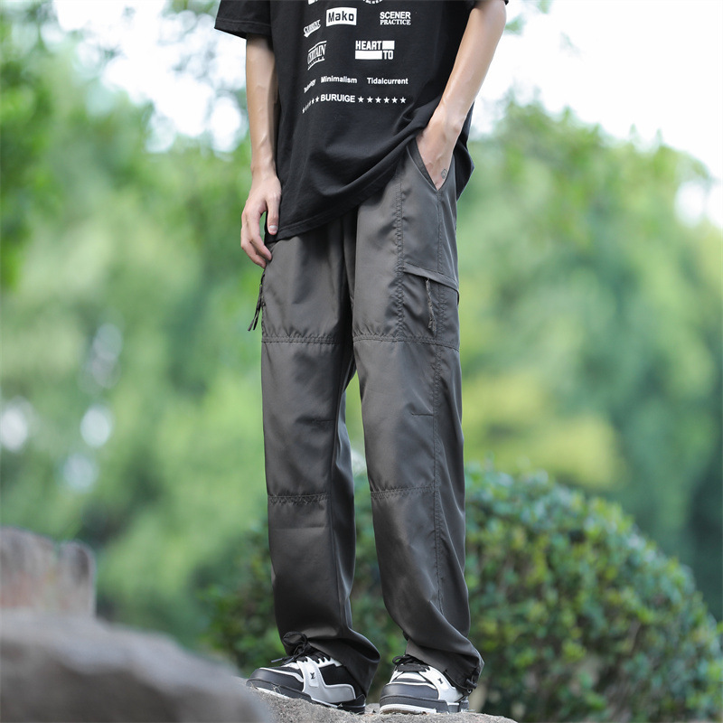 Mountain Outdoor gorpcore charging pants men's loose straight hiking overalls American casual pants