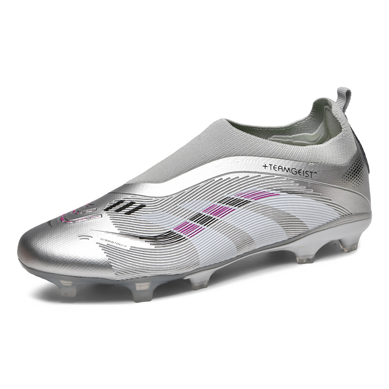 2025 zapatos de fútbol nuevos jóvenes hombres y mujeres antideslizantes moda transfronteriza AG clavos largos de césped de fábrica de estudiantes