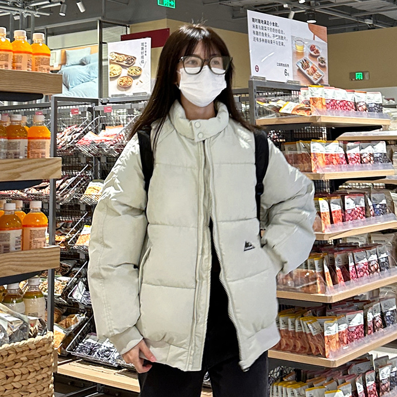 2025 invierno nueva ropa de algodón de mujer coreana calentamiento cómodo simple versátil ropa de pan gruesa abrigo de algodón
