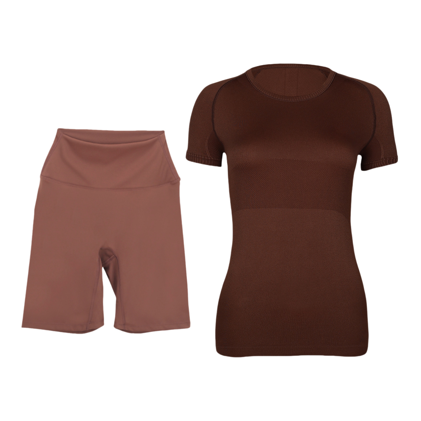 Women's Short Sleeve And Shorts Set Breathable Active Workout Outfit_voghion.com