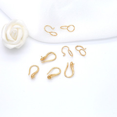 Direct Manufacturer Sale Simple Pure Copper Earring Hooks DIY Earring Accessory Color Preservation 14K Gold Handmade Earrings Material