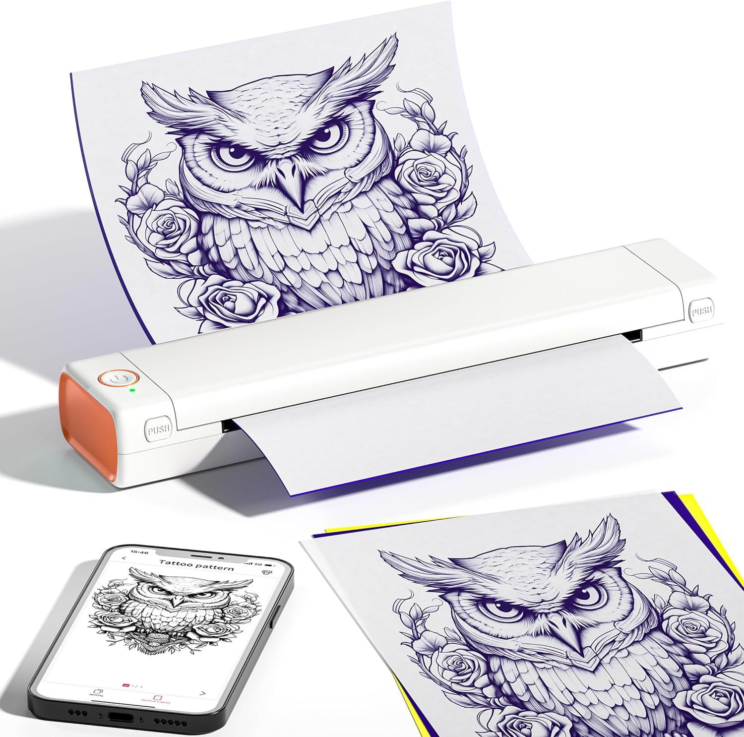 M08F pequeña mini pregunta incorrecta sin tinta pequeña oficina tatuaje especial impresora térmica portátil A4 transfronteriza