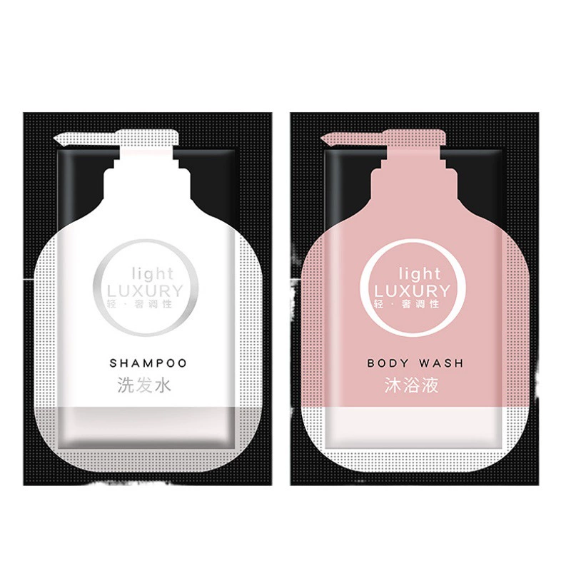 Отель специальный шампунь гель для душа оптом отель одноразовые туалетные принадлежности маленькая сумка 8 мл шампунь