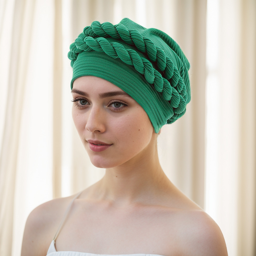 Uus Baotou müts punutud müts Linasest kortsutatud punutud moslemimüts_voghion.com