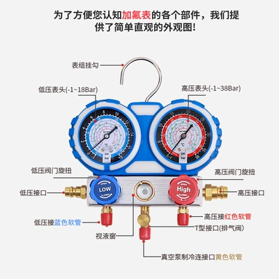 Oil pressure gauge Meter Valve r134a Car Air