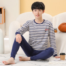 新款中大童保暖内衣 中大童青年学生休闲纯棉打底秋衣秋裤初中生