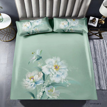 头层牛皮凉席 天然彩绘加厚水牛皮软凉席子三件套1.8J^