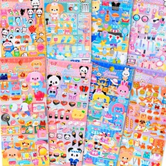 3Dかわいい動物パンダ犬ペットシリーズ立体シール赤ちゃん児童知育奨励手貼り絵
