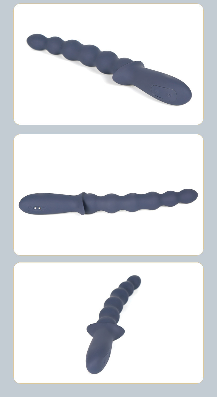 Vibrating Anal Beads with Multi-Frequency Modes, Silicone Beaded Plug, Adult Anal Expander Toy — detail image 32