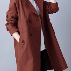 春秋中长款风衣外套女2025秋装新款韩版宽松气质外衣秋季时尚女装