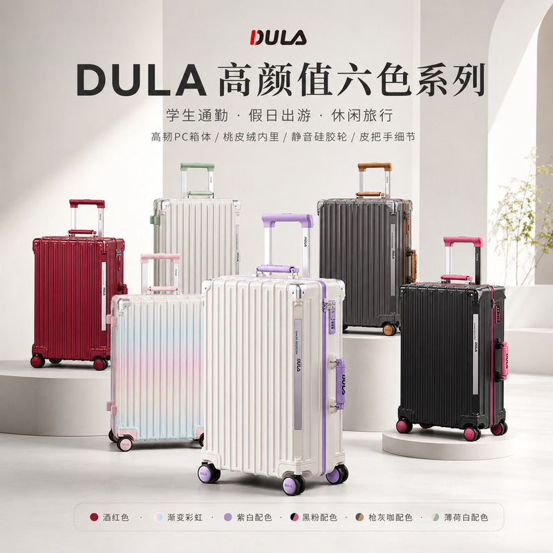 Dula High-Quality Trendy Luggage Suitcase with Multifunctional Pc Trolley, Universal Wheels, Travel Suitcase, Carry-On Suitcase Dula High-Quality Trendy Luggage Suitcase with Multifunctional Pc Trolley, Universal Wheels, Travel Suitcase, Carry-On Suitcase