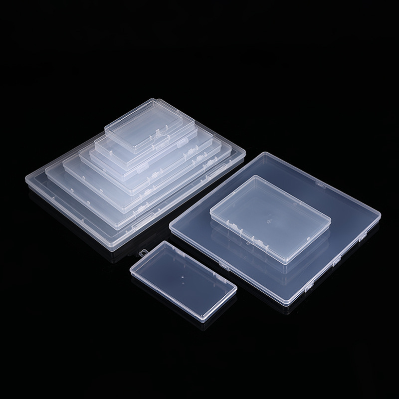 良質ppプラスチックボックス長方形透明小展示収納ボックス部品ボックスA4ファイルクロスボーダー平箱包装ボックス|undefined
