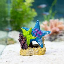 假珊瑚树小鱼缸造景水族海星假山装饰 海水缸布景水草鱼虾躲避屋