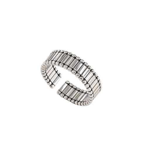 Niche design sterling silver irregular geometric ring  new fashion personalized index finger ring personality