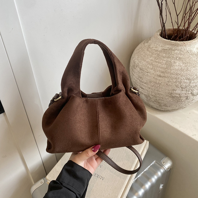 Cross-Border Frosted Cloud Handbag 2026 Autumn and Winter New Simple Dumpling Bag Korean Style Crossbody Shoulder Bag Wholesale Cross-Border Frosted Cloud Handbag 2026 Autumn and Winter New Simple Dumpling Bag Korean Style Crossbody Shoulder Bag Wholesale