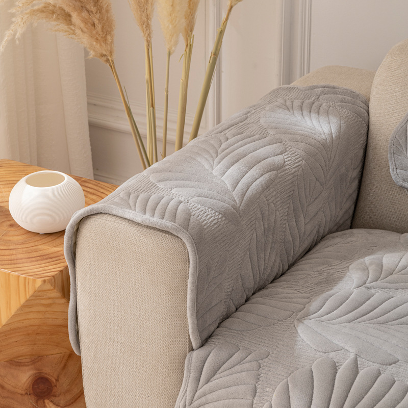 Funda de cojín de terciopelo de leche para sofá, antideslizante, estilo nuevo 2025, funda completa de tela simple y moderna, venta al por mayor transfronteriza