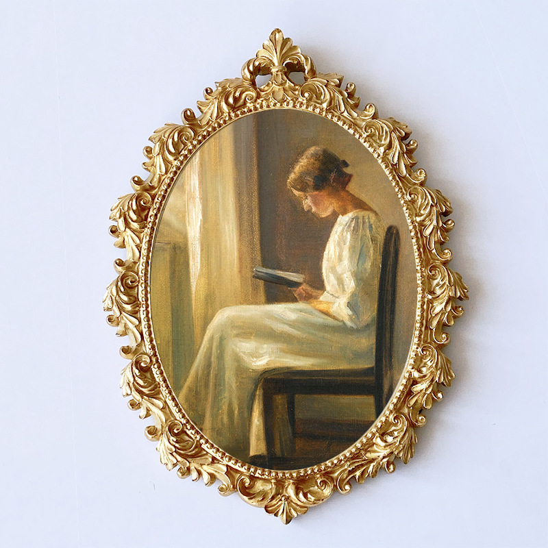 European-style golden studio photo frame creative combination photo frame decoration distressed resin children's photo frame decoration wall-mounted living room