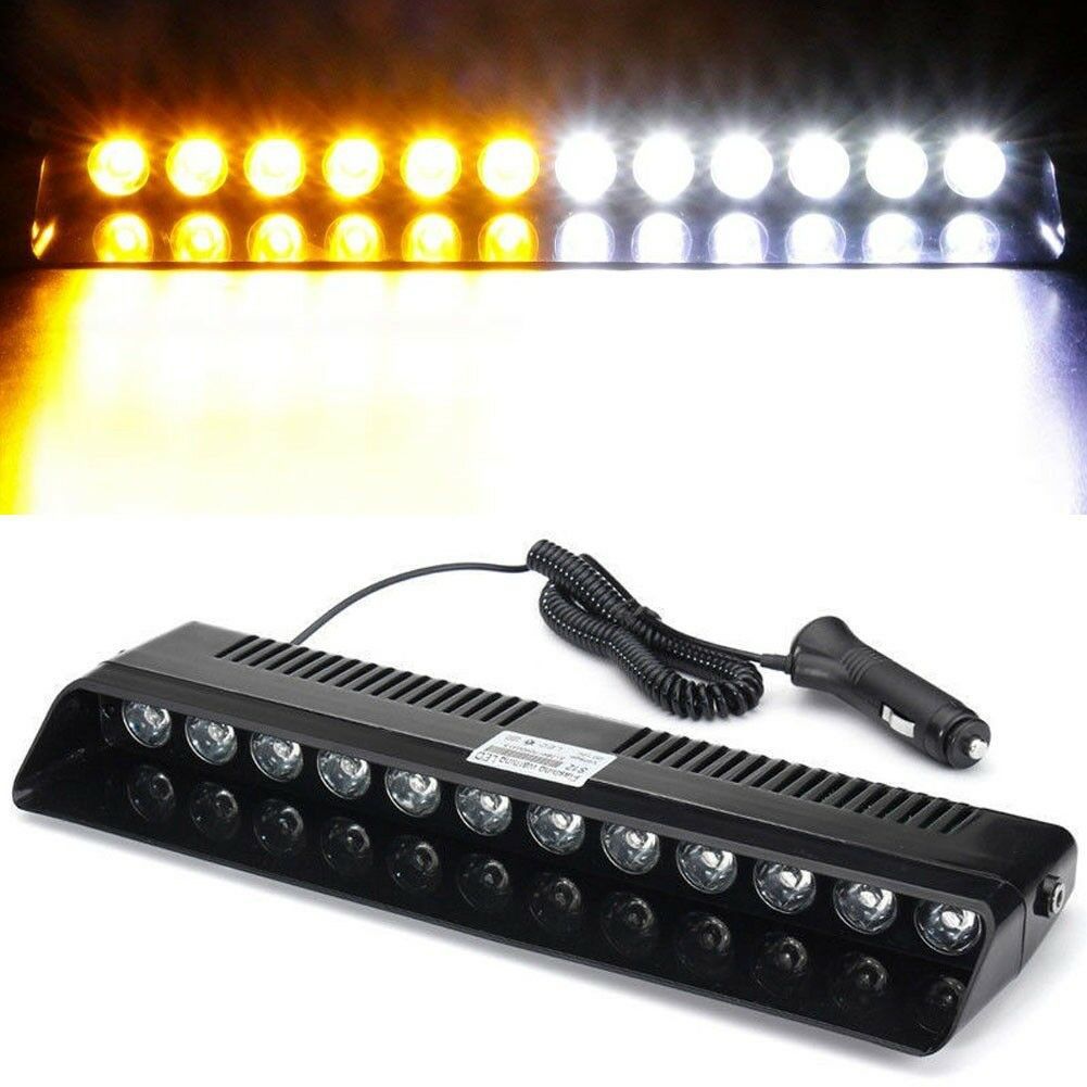 Auto LED techo luz 12LED ventosa luz estroboscópica luz estroboscópica luz de advertencia pá luz de apertura luz amarilla blanca