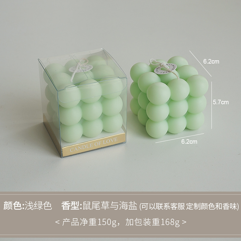 Cubo de Rubik Vela Regalos de mano Ambiente creativo transfronterizo Adornos hechos a mano Regalos de cumpleaños Personalización de velas aromáticas