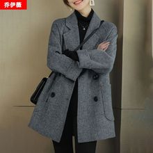 毛呢大衣女2023秋冬新款显瘦洋气毛呢外套