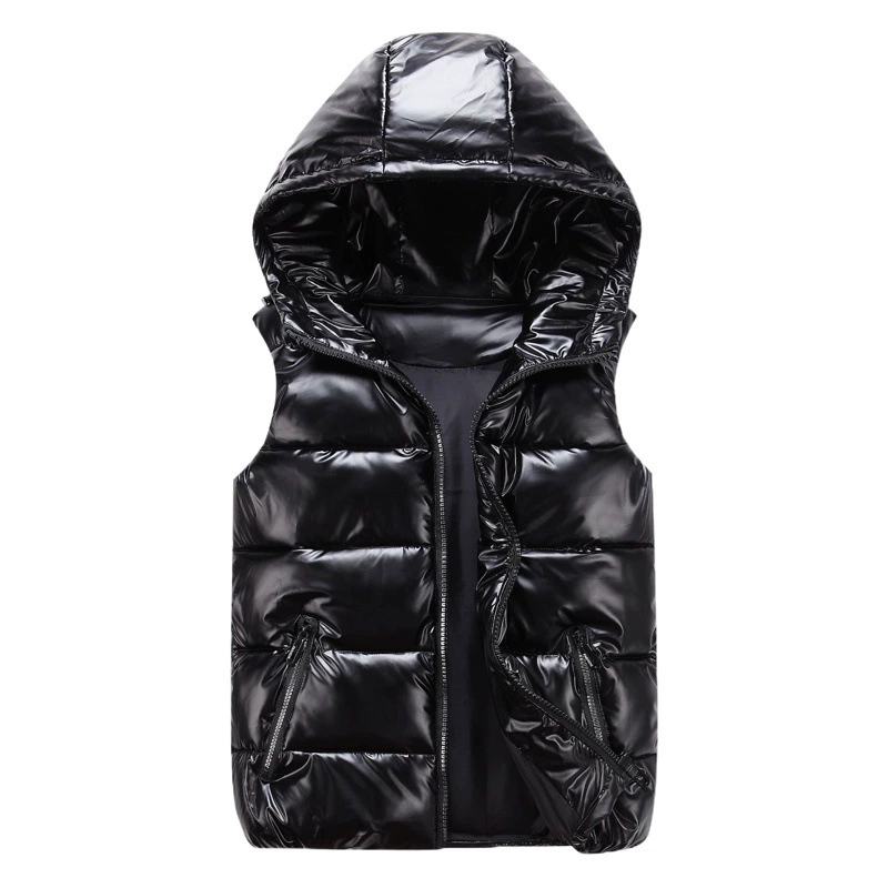 Осенне-зимний хлопковый жилет для родителей и детей с ярким лицом и воротником-стойкой, мужской фирменный мягкий Приталенный жилет с капюшоном Tide, жилет для любителей хлопка оптом