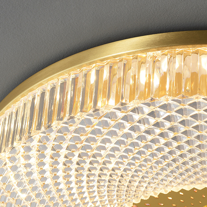 All-Copper Luxury Main Bedroom Lamp, New Nordic Minimalist Modern Study Room Room Sample Room Influencer Apartment Flush Mount Lamp