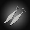 Earrings, silver woven accessory, Japanese and Korean, simple and elegant design, wholesale