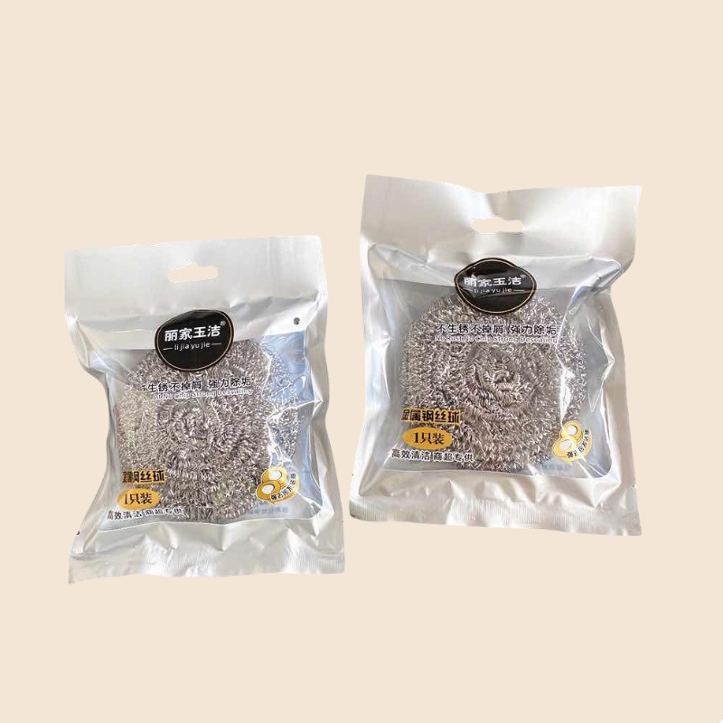 Bola de acero grande asequible bola de acero inoxidable limpia bola cepillo lavavajillas con mango cocina doméstica no caiga alambre bola de acero