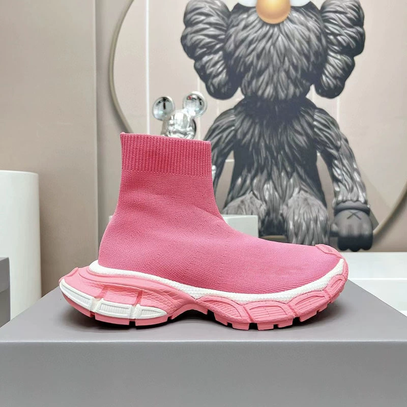 Обувь с носками Летняя спортивная повседневная обувь Толстая подошва и высокая воздухопроницаемая мягкая подошва эластичные носки сапоги сетчатая обувь для пар обуви