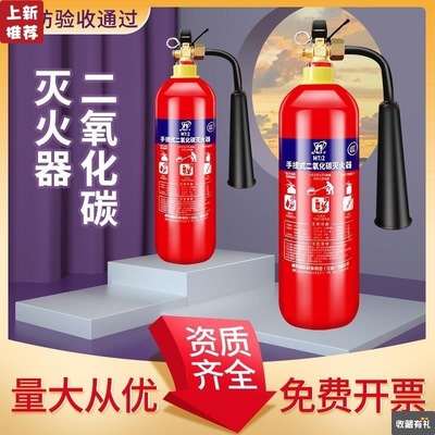 National standard Carbon dioxide Fire Extinguisher 2kg3kg4kg5kg1kg Portable home vehicle CO2 factory Dedicated garden cart