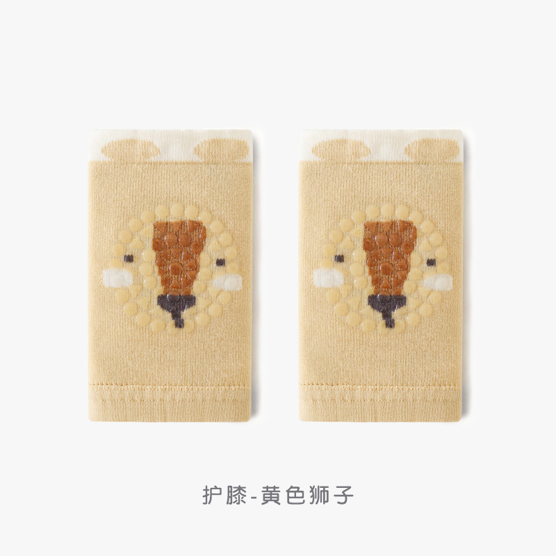 2024 primavera nueva almohadilla de rodilla para niños delgada de dibujos animados bebé gateando equipo de protección gateando resistente a las caídas antideslizante funda de almohadilla protectora