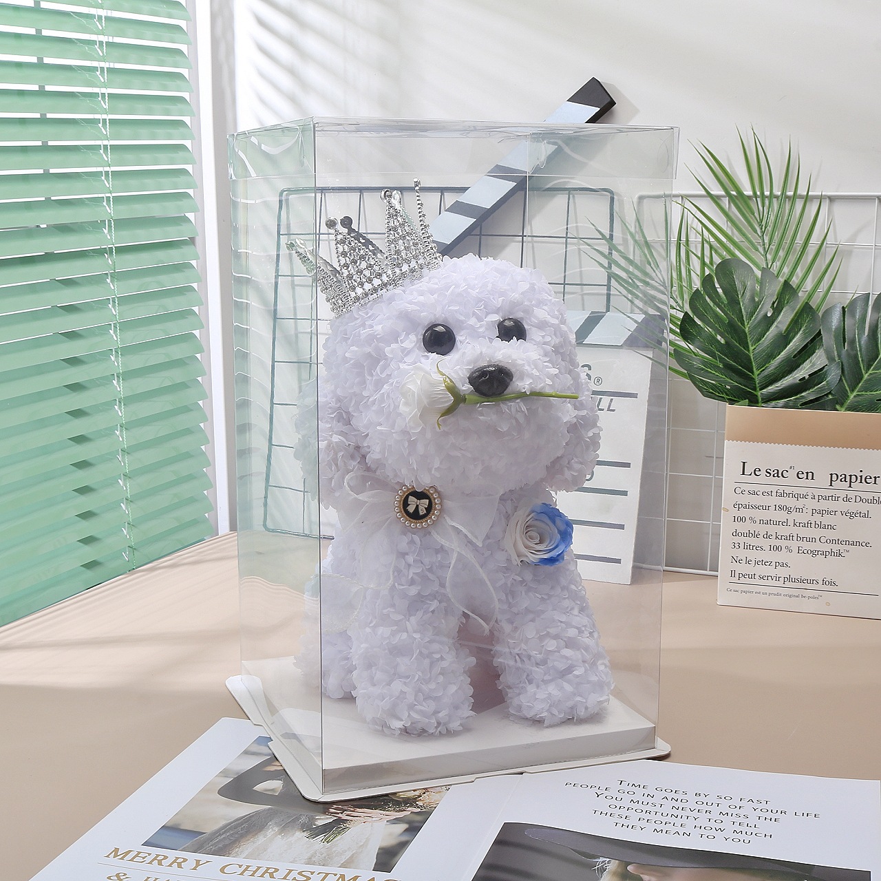 Oso de rosas de espuma PE, flor eterna, regalo para Navidad y San Valentín, floristería, supermercado