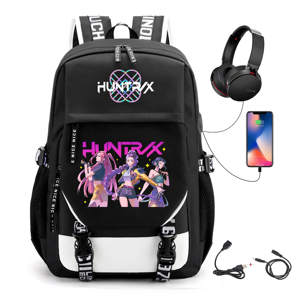 Comercio exterior transfronterizo KPOP Caza de brujas película impresión perimetral mochila mochila escolar mochila USB