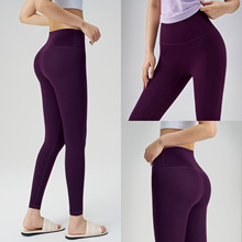 厂家直供同吉瑜伽裤无尴尬线女夏薄款高腰提臀运动骑行健身裤