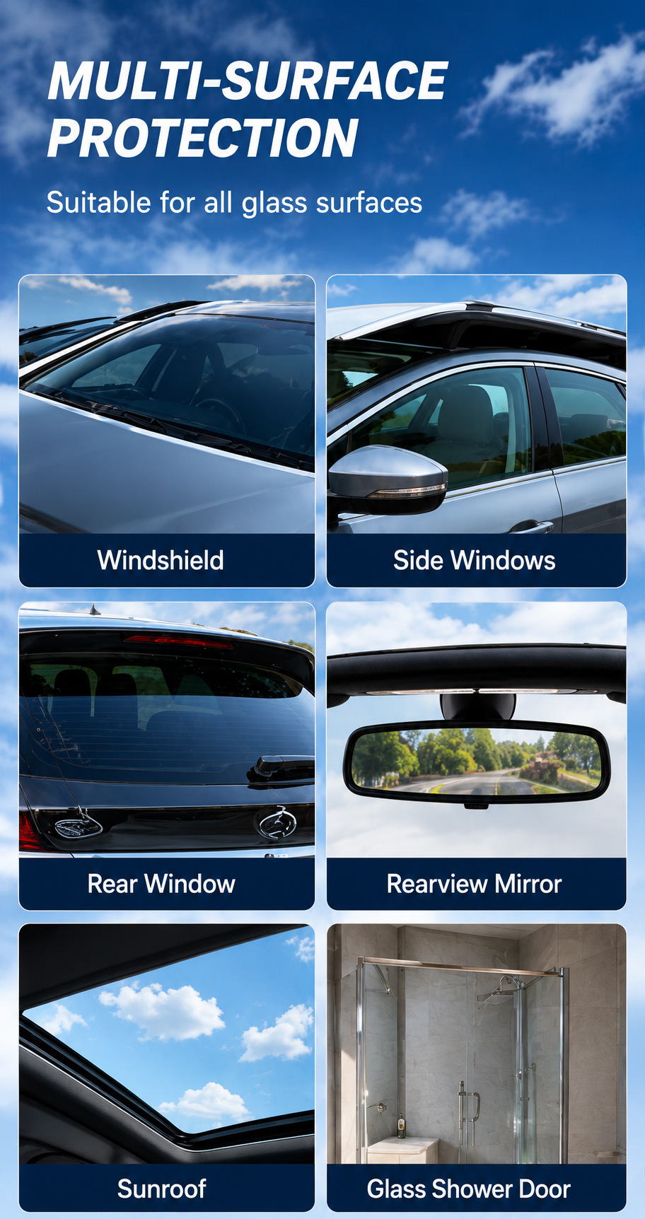 Car Glass Coating Spray Anti-Fog, Waterproof, Water-Repellent, Long-Lasting Cleaner for Car Glass Coating