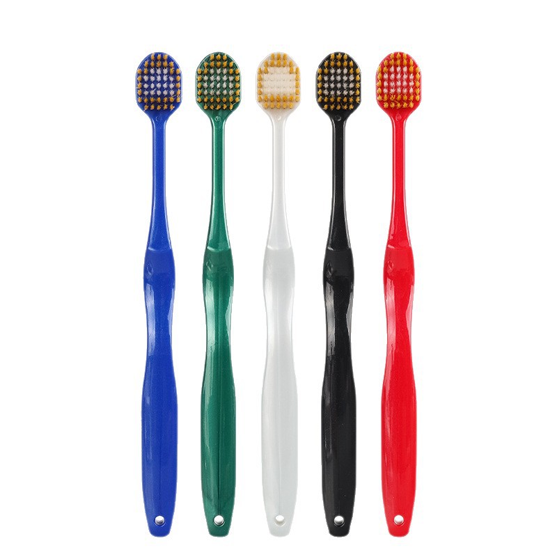 Japanese 5 Pack Adult Toothbrush Foreign Trade Explosions Wide Head Fine Soft Toothbrush 5 Pack Toothbrush Wholesale Sakura