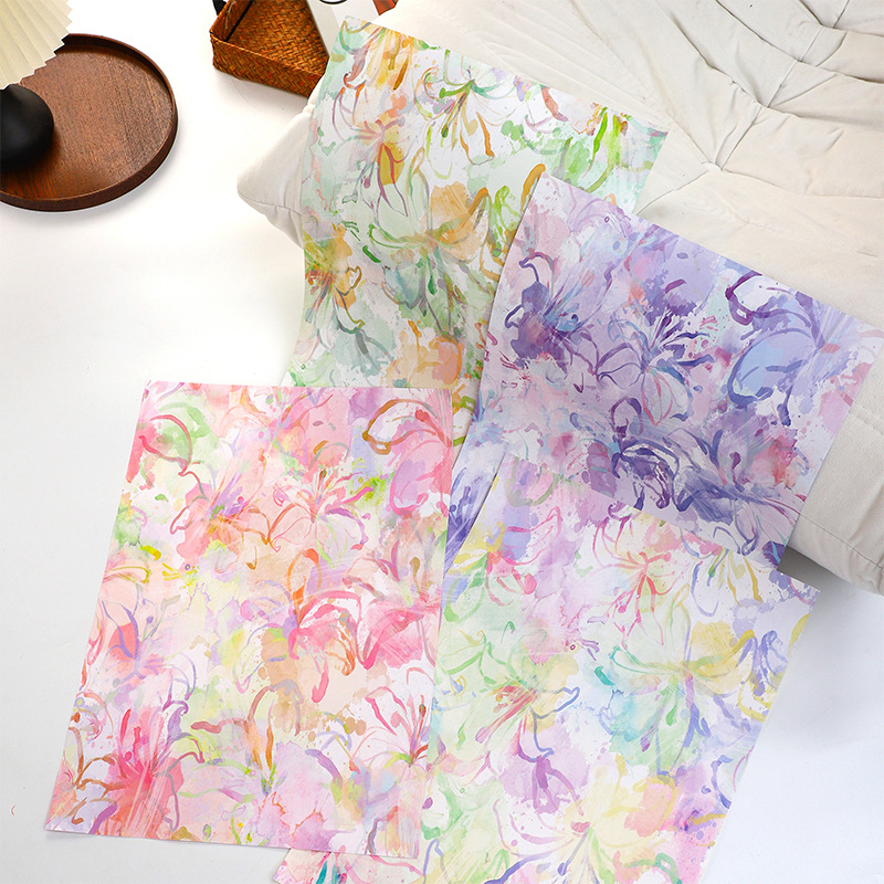 Celebridades de Internet romántico colorido papel de embalaje ramo papel de embalaje arte floral hecho a mano material de bricolaje floristería material al por mayor