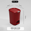 Large pedal trash can-bordeaux red