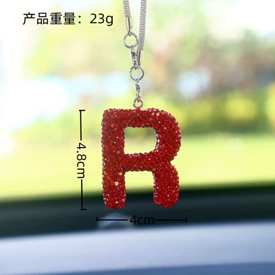 Car hanging — Letter Car Pendant for Women - r-letter-car-pendant-big-red