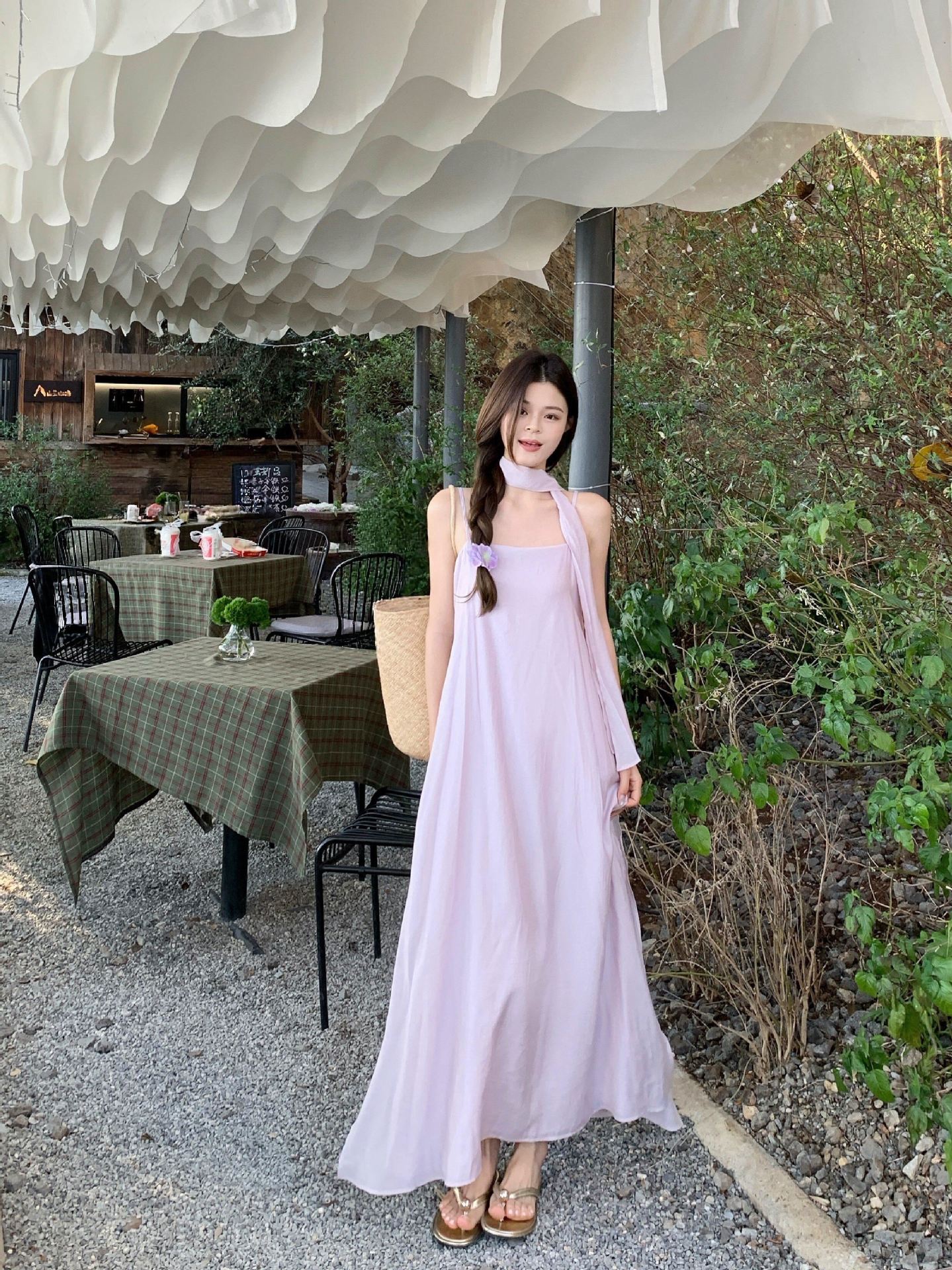 2026 New Summer Style Gentle Holiday Style Design with an Elegant and Flowing Vibe, Chic Long Strap Dress for Women