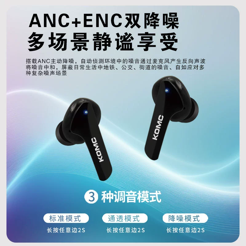 Беспроводные умные сверхдлинные наушники, трехмерные вкладыши, Bluetooth, (跨境贸易)