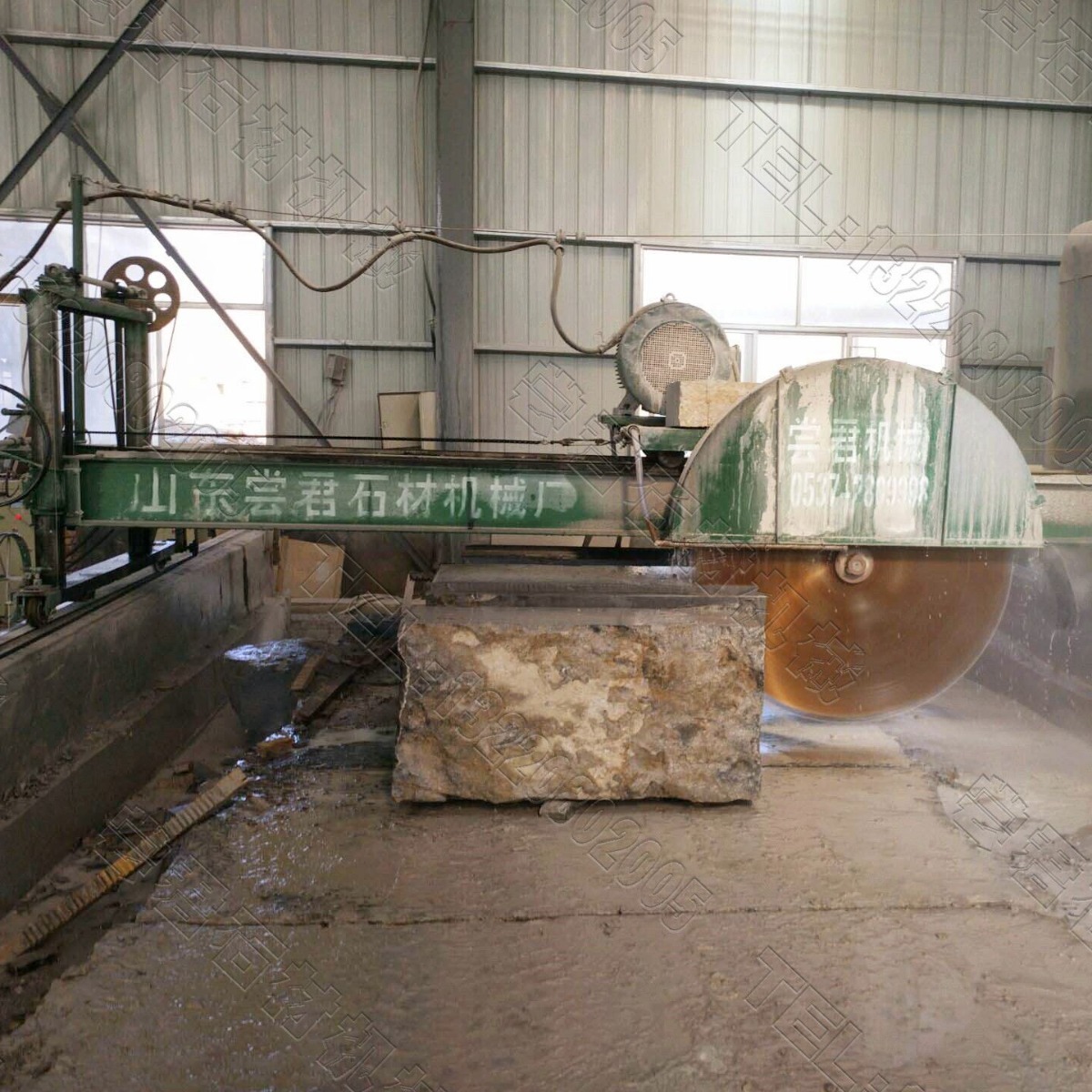 山东石材机械 T-2200桥式自动升降锯石机 荒料大切 厚板切割 调速