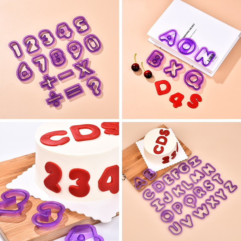 Moldes para Galletas con Forma de Letras del Alfabeto, Venta al por Mayor del Fabricante, Moldes para Decoración de Pasteles de Fondant, Moldes de Corte Tipo Prensa, Suministros para Hornear en el Hogar image 3
