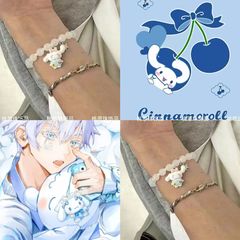 小紅の本の同モデルのアニメの玉桂の犬のブレスレットの白い玉の星のかわいい風のシンプルなカップルの親友の金の手の串の贈り物