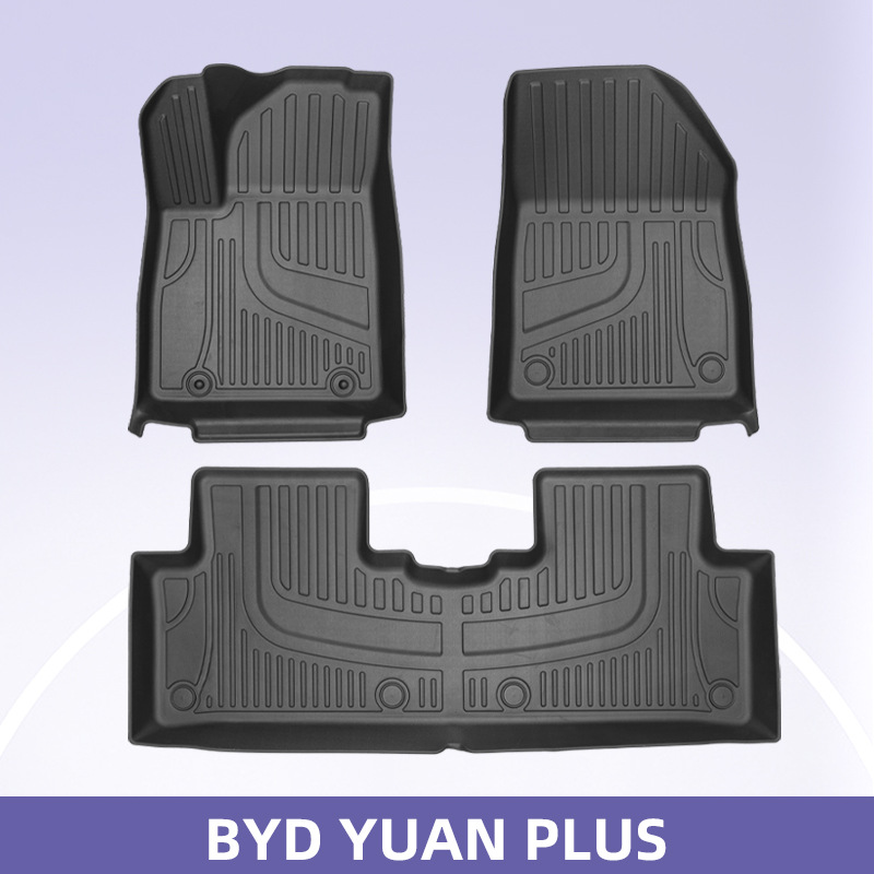 Aplicable a BYD YUAN UP 2024 3D todo el tiempo material TPE almohadilla de pie para automóviles almohadilla del maletero
