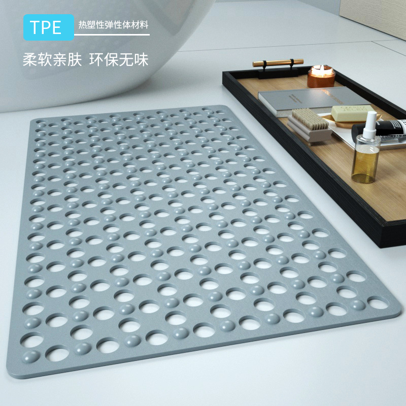 硅胶按摩防滑垫浴室吸盘脚垫淋浴房洗澡PVC地垫卫生间大脚丫垫子