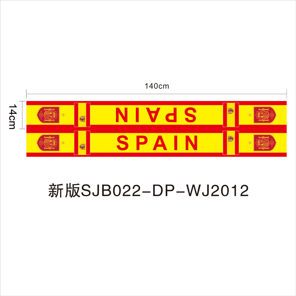 Bufanda de aficionado para la Copa Mundial de Fútbol 2026, para Estados Unidos, Canadá y México, bandera decorativa para animar en el estadio de Brasil, tejida en poliéster.